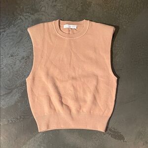 Endless Rose women’s Crewneck Sleeveless Sweater in Light Brown